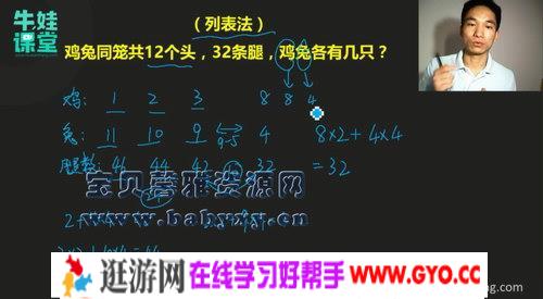 牛娃课堂小学三年级奥数（含配套习题）（13.9G高清视频）百度网盘