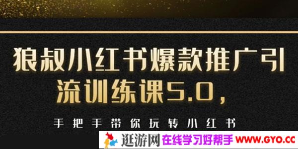 小红书爆款推广引流训练课5.0，手把手带你玩转小红书