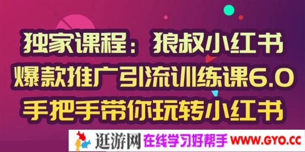 狼叔-小红书爆款推广引流训练课6.0