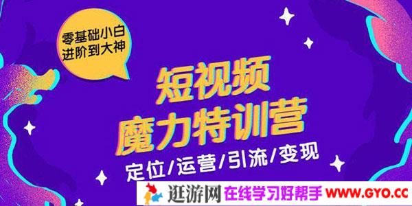 《短视频魔力特训营》定位-运营-引流-变现