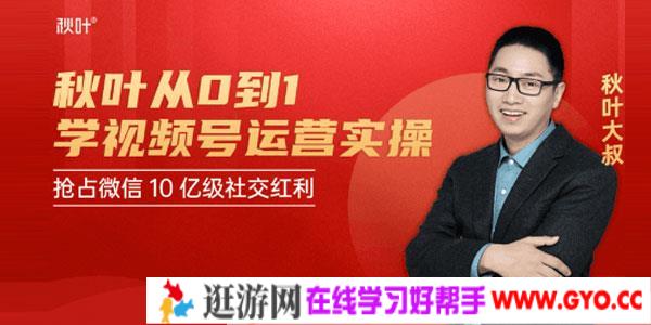 秋叶-从0到1学视频号运营实操，抢占微信10亿级红利市场