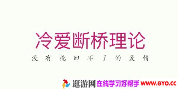 冷爱断桥理论 没有挽回不了的爱情