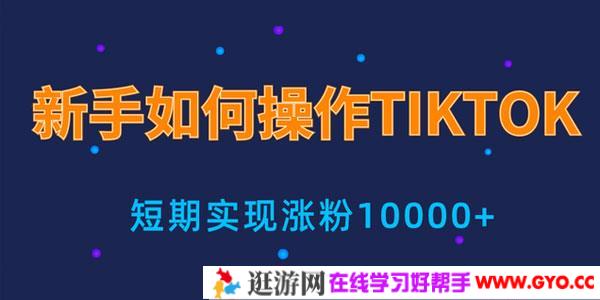 手小白操作tiktok，3天从0到10000粉丝撸美金实战分享