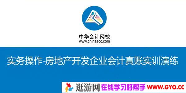 房地产开发企业会计真账实训视频课程