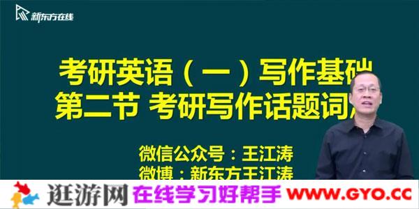 王江涛-新东方2021英语考研直通车基础写作【英语一】