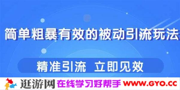 柚子-几个简单粗暴 立即操作立即见效的精准引流玩法
