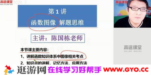 陈国栋-高途课堂 2020高二数学春季班