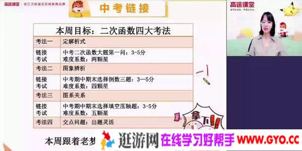 刘梦亚-高途课堂 2020年初三数学秋季班