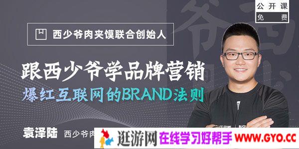 袁泽陆-勺子课堂 跟西少爷学品牌营销：爆红的BRAND法则