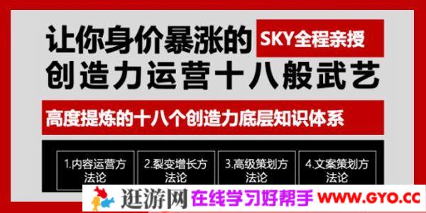 创造力运营十八般武艺 高度提炼的互联网运营知识体系