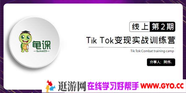 龟课-阿伟 TikTok变现实战训练营 线上第2期