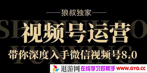 狼叔《视频号运营实战课8.0》带你深度入手微信视频号