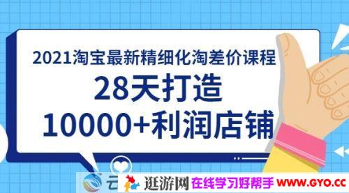 2021淘宝精细化淘差价课程，28天打造10000+利润店铺