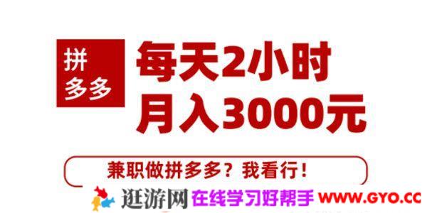 搜外拼多多副业课 每天两小时月入3K+