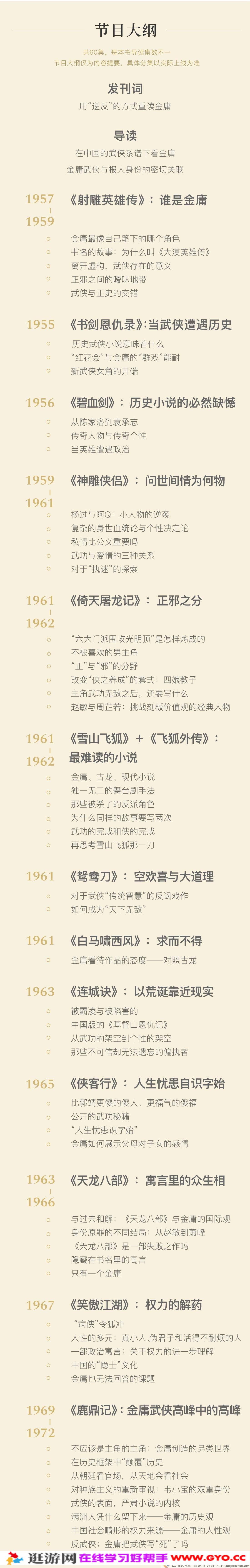 杨照·曾经江湖：重读金庸（完结）(图3)