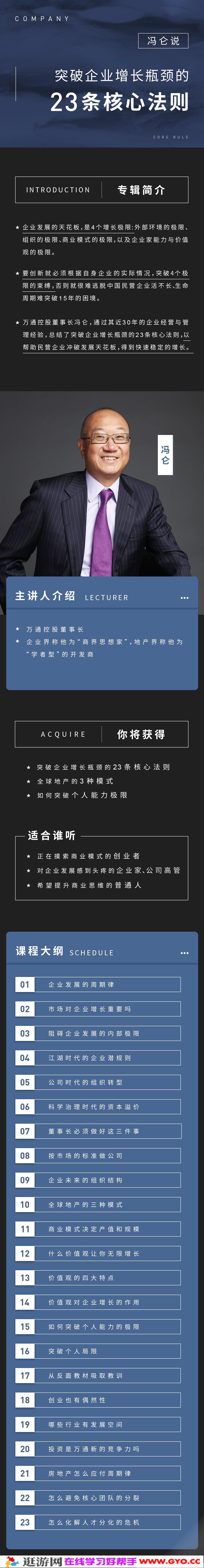 冯仑-网易公开课 突破企业增长瓶颈的23条核心法则(图1)